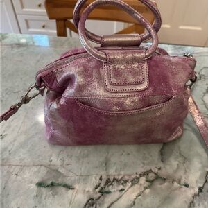 Elegant Pink Metallic Women's Bag HOBO
